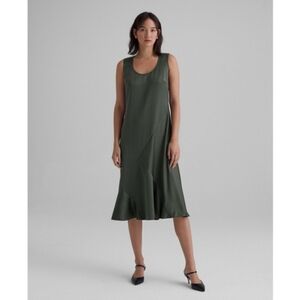 🪞▪️NWT Seamed Bias Club Monaco Dress olive green Size 2 retail $249